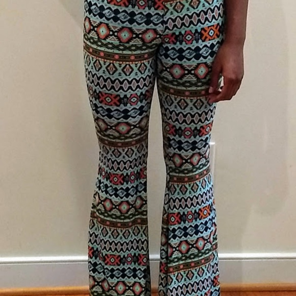 Multi-Print Stylish Bell Bottom Pants - Picture 3 of 3